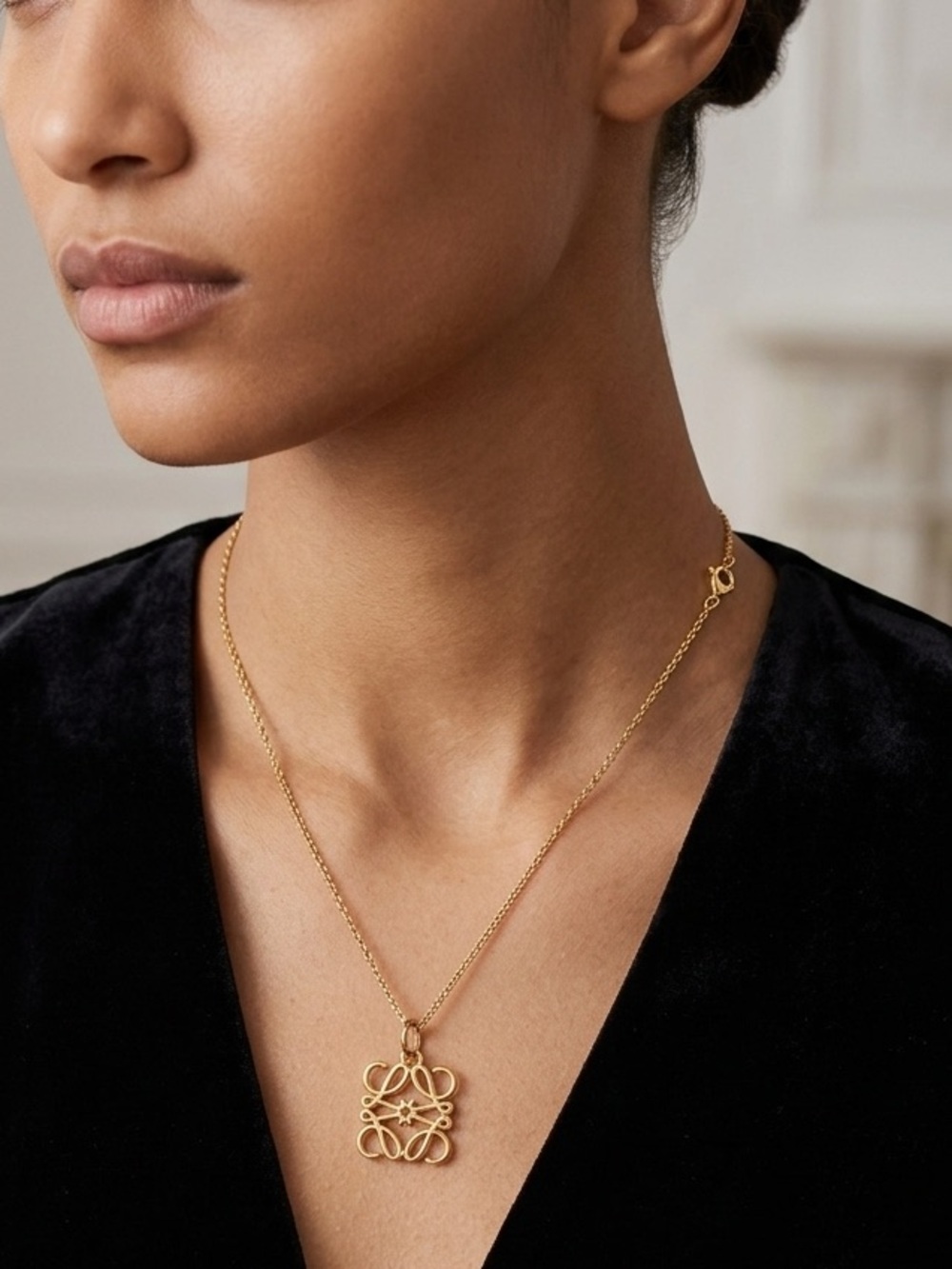 LOEWE Anagram Pendant Necklace